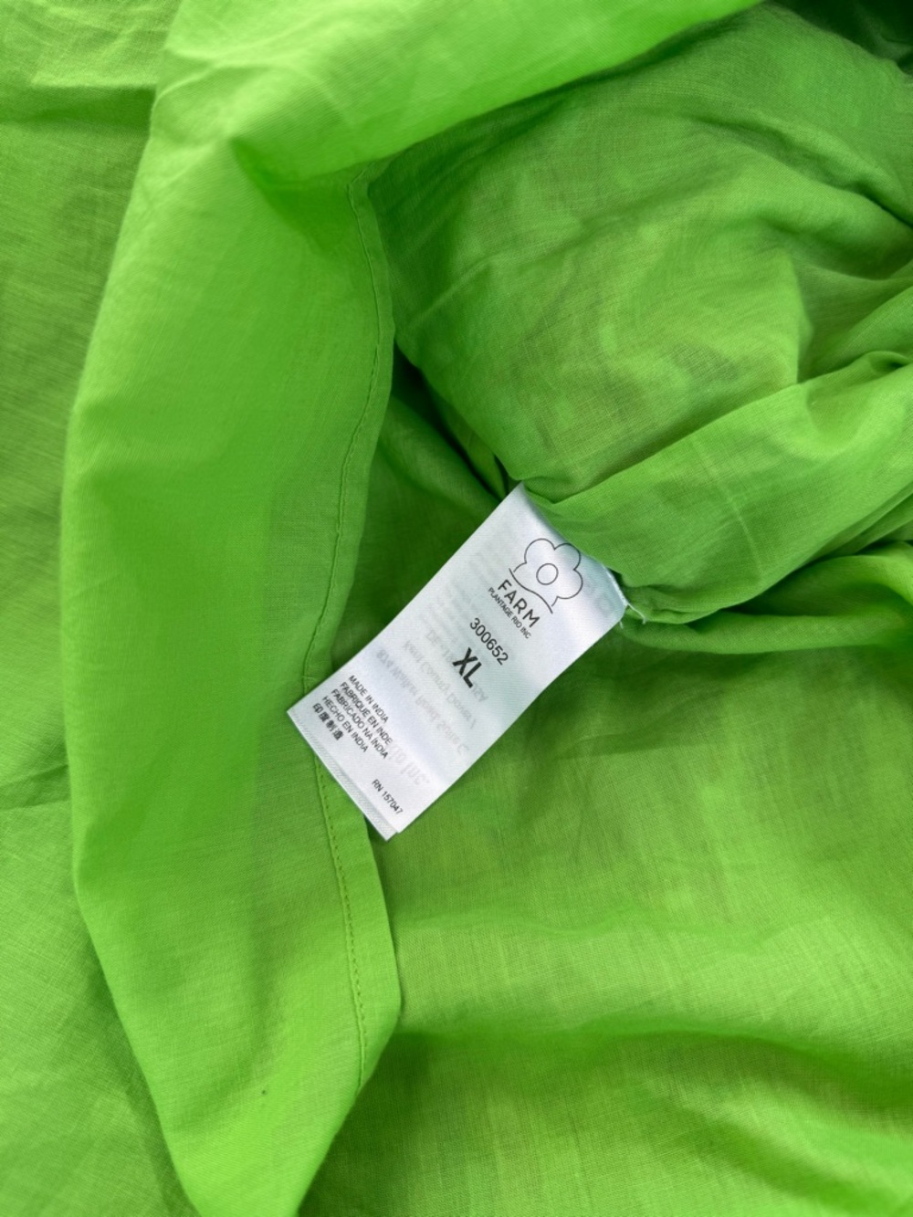 FARM Rio Ombré Forest Colorblock Tiered Midi Skirt - Green Pink Blue Size XL - Picture 7 of 7